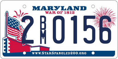 MD license plate 2BM0156