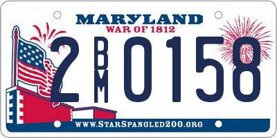 MD license plate 2BM0158