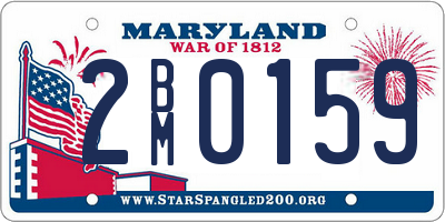 MD license plate 2BM0159