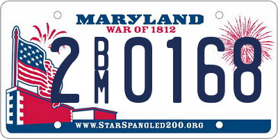 MD license plate 2BM0168