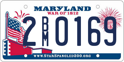 MD license plate 2BM0169