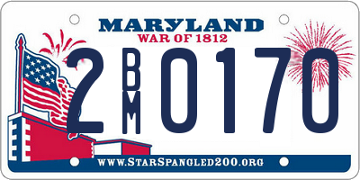 MD license plate 2BM0170