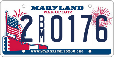 MD license plate 2BM0176