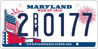 MD license plate 2BM0177