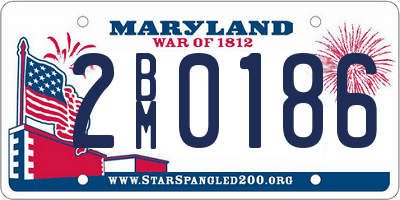 MD license plate 2BM0186