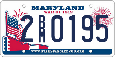 MD license plate 2BM0195