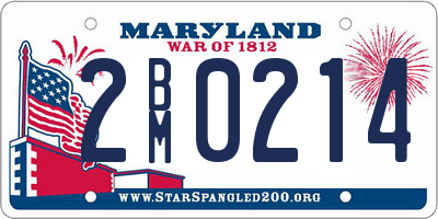 MD license plate 2BM0214