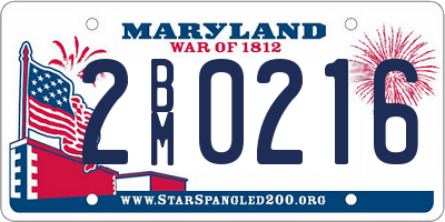 MD license plate 2BM0216