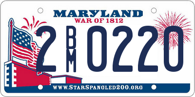 MD license plate 2BM0220
