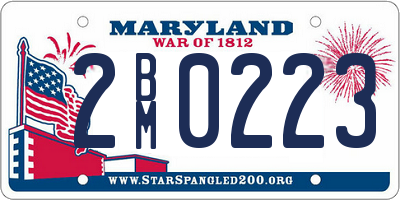 MD license plate 2BM0223