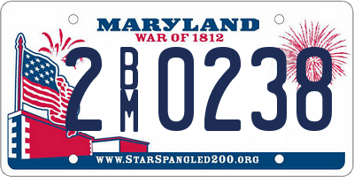 MD license plate 2BM0238