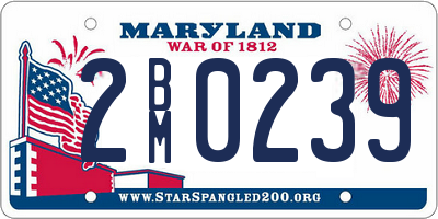 MD license plate 2BM0239