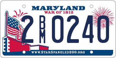 MD license plate 2BM0240
