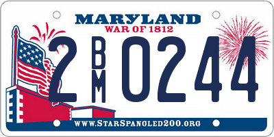 MD license plate 2BM0244