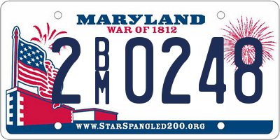 MD license plate 2BM0248