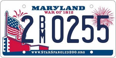 MD license plate 2BM0255