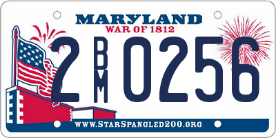 MD license plate 2BM0256