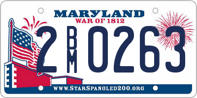MD license plate 2BM0263