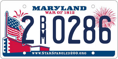 MD license plate 2BM0286