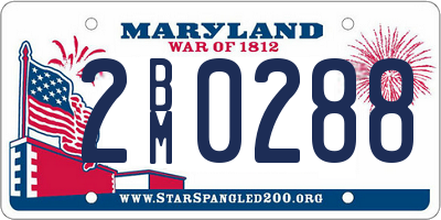 MD license plate 2BM0288