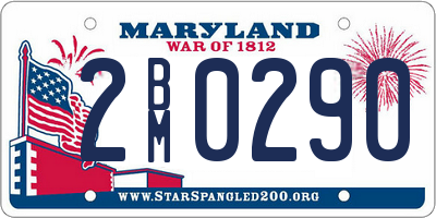 MD license plate 2BM0290