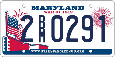 MD license plate 2BM0291