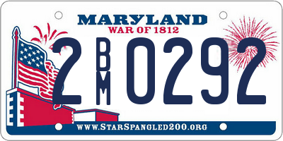 MD license plate 2BM0292