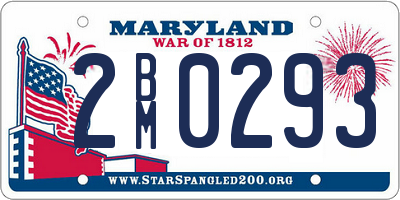 MD license plate 2BM0293
