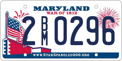 MD license plate 2BM0296