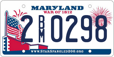 MD license plate 2BM0298