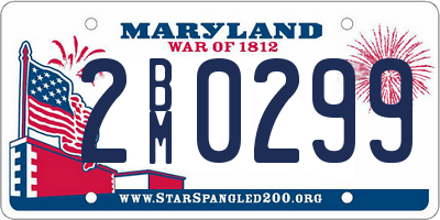 MD license plate 2BM0299