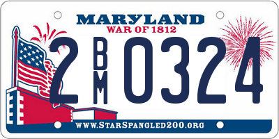 MD license plate 2BM0324
