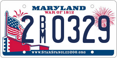 MD license plate 2BM0329