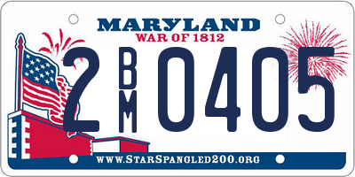 MD license plate 2BM0405