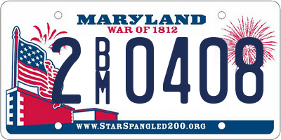 MD license plate 2BM0408
