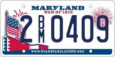 MD license plate 2BM0409