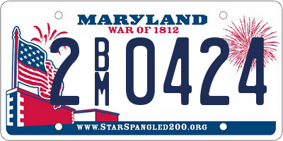 MD license plate 2BM0424