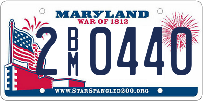 MD license plate 2BM0440