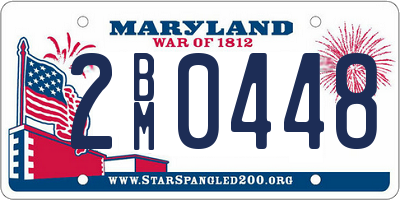 MD license plate 2BM0448
