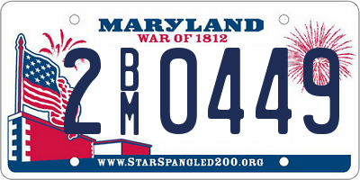MD license plate 2BM0449