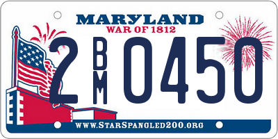 MD license plate 2BM0450
