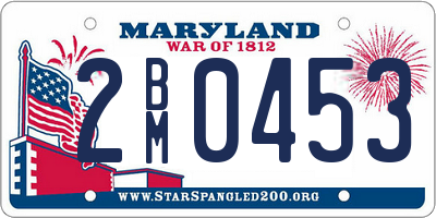 MD license plate 2BM0453