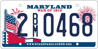 MD license plate 2BM0468