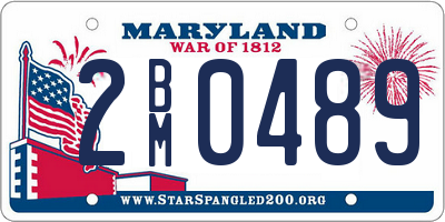 MD license plate 2BM0489