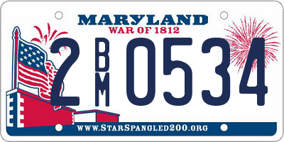 MD license plate 2BM0534