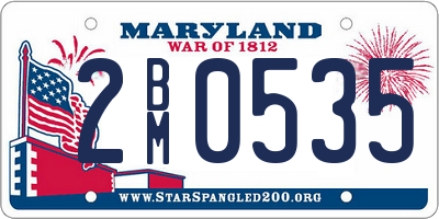 MD license plate 2BM0535