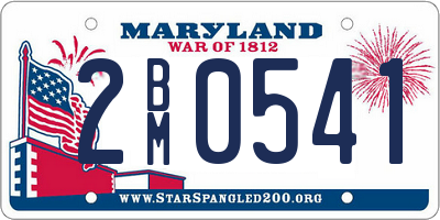 MD license plate 2BM0541