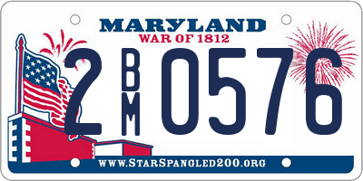 MD license plate 2BM0576