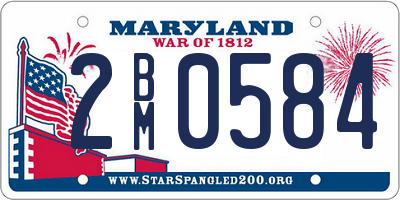 MD license plate 2BM0584