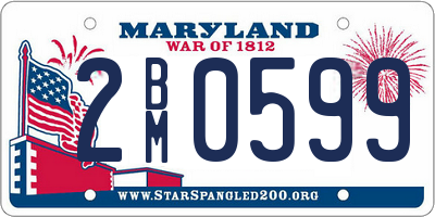 MD license plate 2BM0599